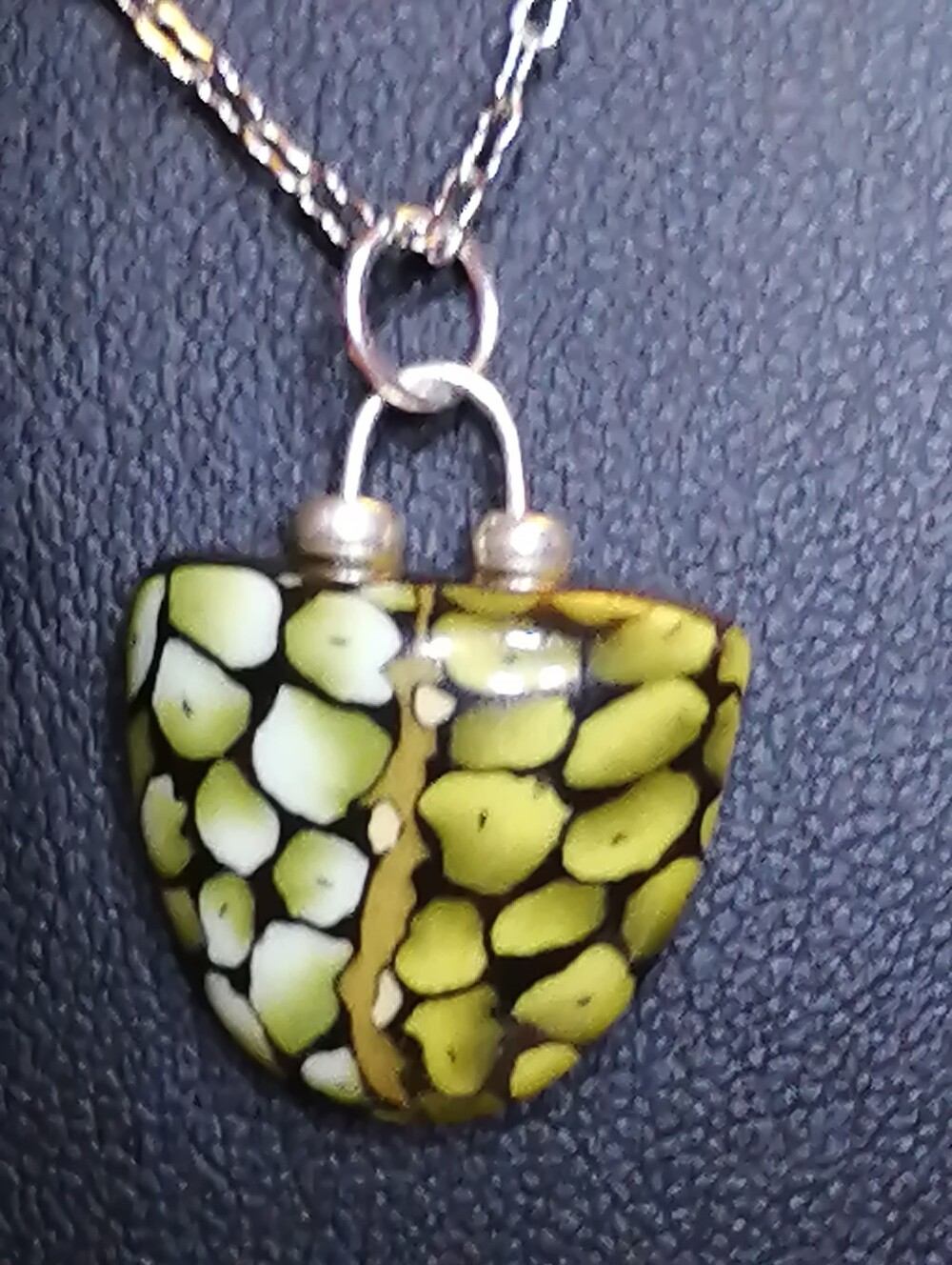 Millefiori Porcelain Scale- Like Pattern PendanArtist Tim Garvin,Blue Bus Studio